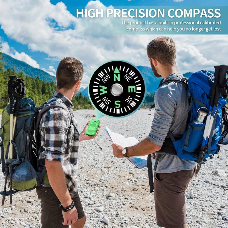 Solar Power Bank USB INPUT 12800MAh/Ultra Bright Flashlight and Compass Integrated