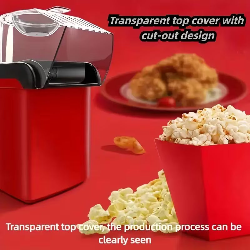 Electric Hot Air Popcorn Machine  (No Oil Needed, Crispy Kernel Heating)
