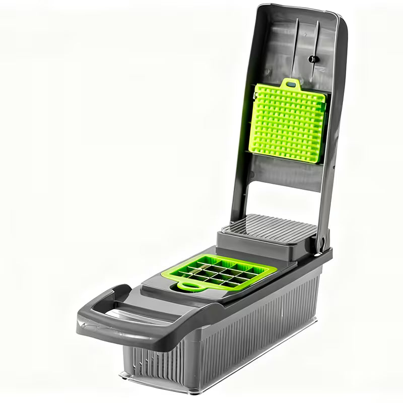 Multifunctional Vegetable Cutter with Gray Container