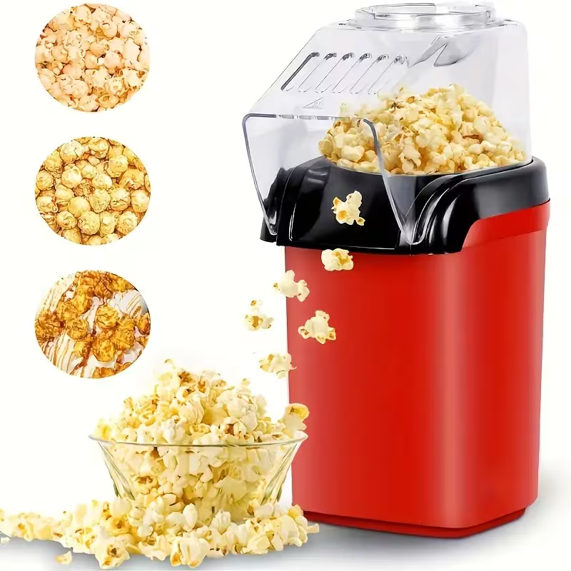 Electric Hot Air Popcorn Machine  (No Oil Needed, Crispy Kernel Heating)