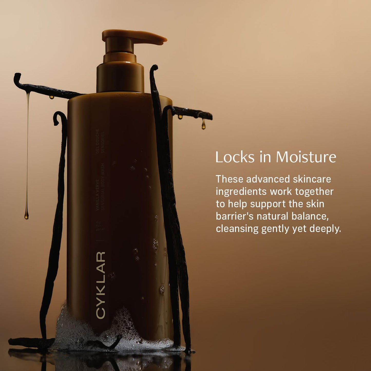 CYKLAR  Vanilla Verve Sensorial Body Wash for Moisture Barrier
