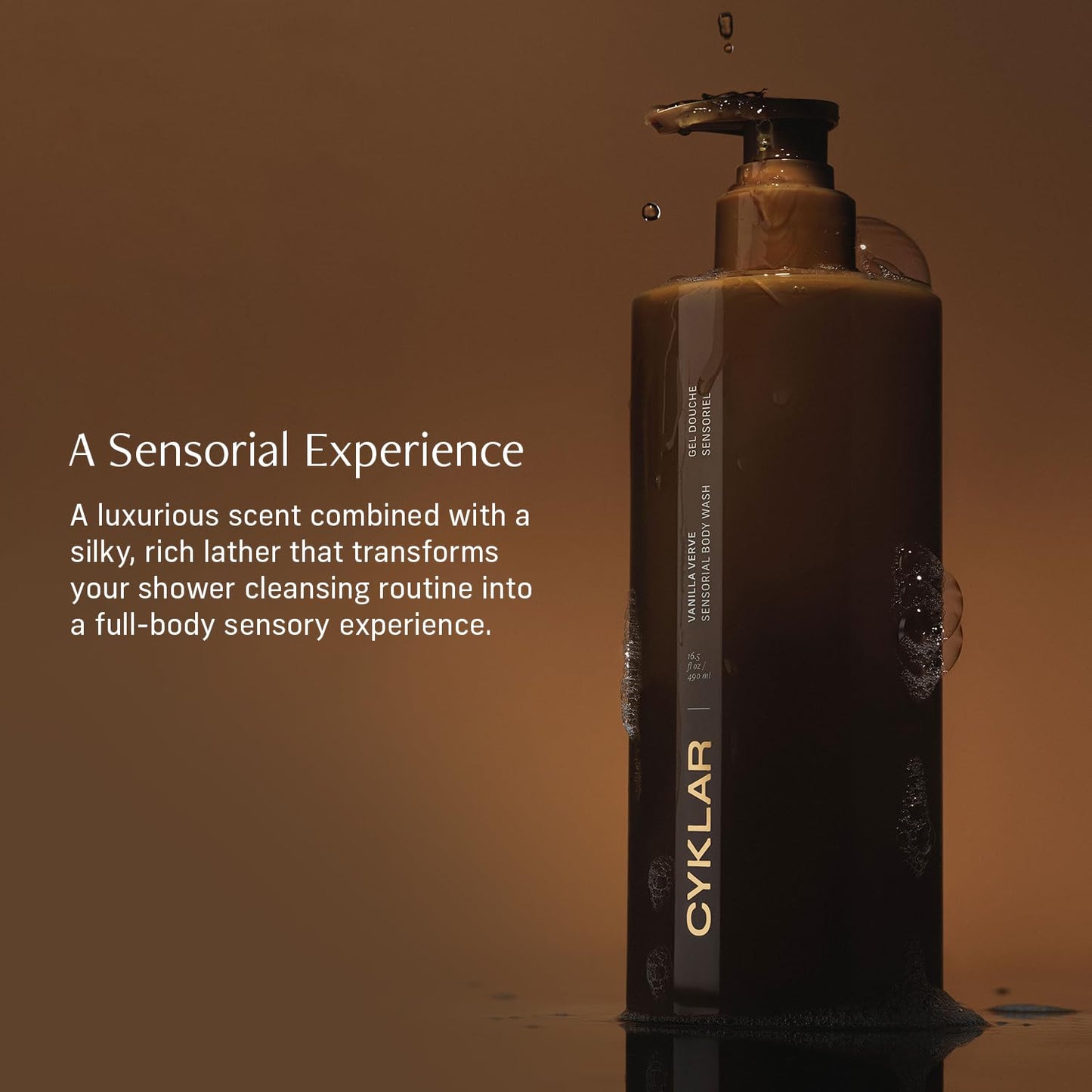 CYKLAR  Vanilla Verve Sensorial Body Wash for Moisture Barrier
