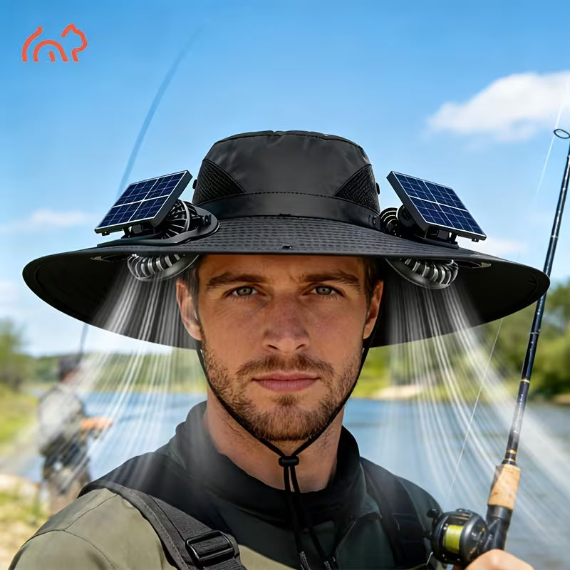 SOLAR FAN HAT (USB CHARGING,ADJUSTABLE STRAP)