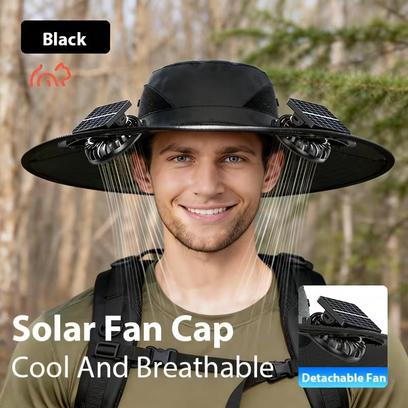 SOLAR FAN HAT (USB CHARGING,ADJUSTABLE STRAP)