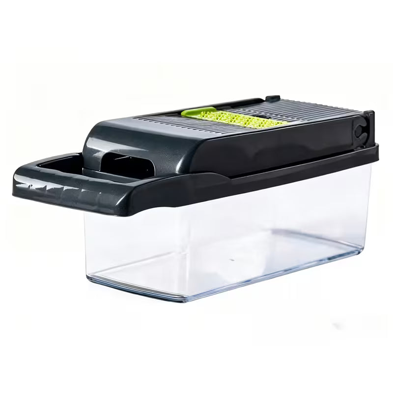 Multifunctional Vegetable Cutter with Gray Container