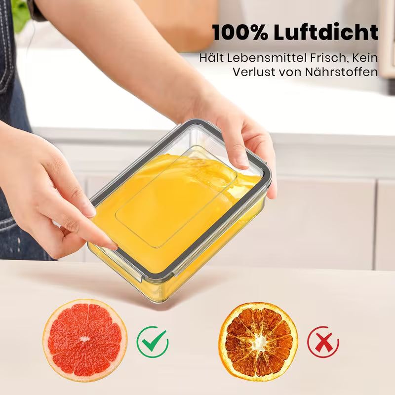 (4 Containers + 4 Lids) Multi-Size Food Storage Containers with Airtight Lids - Suitable for Storing a Variety of Foods Such As Fruits, Vegetables, Pasta, Etc. - Microwaveable,