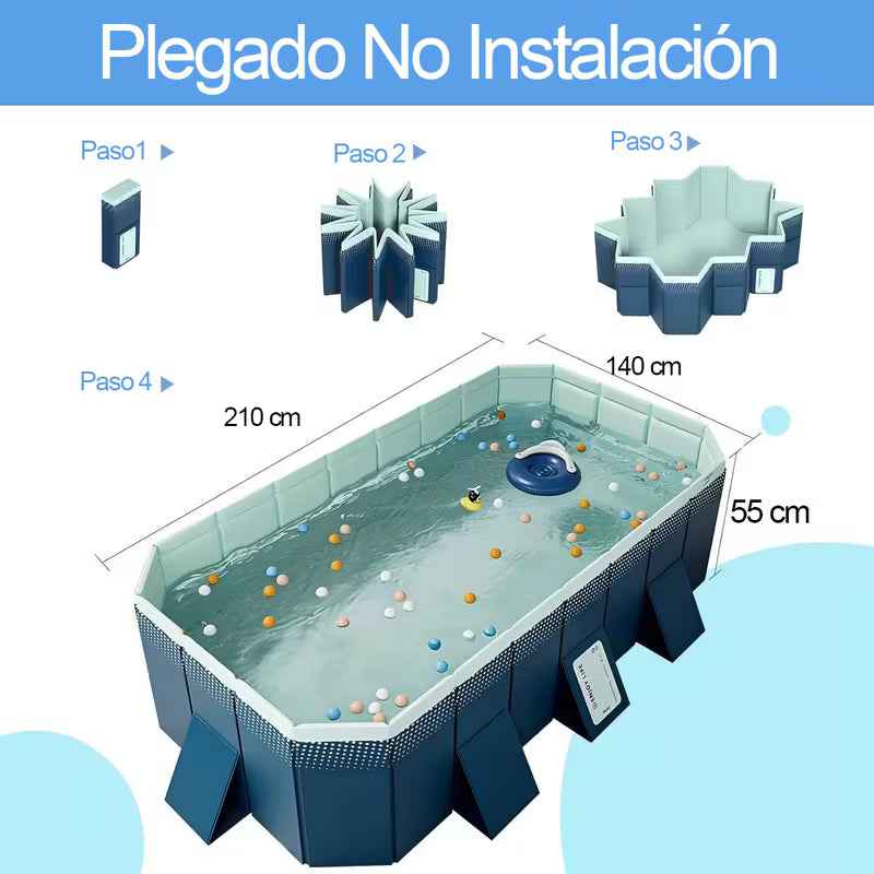 FOLDABLE FIBERBOARD PORTABLE POOL EASY INSTALLATION