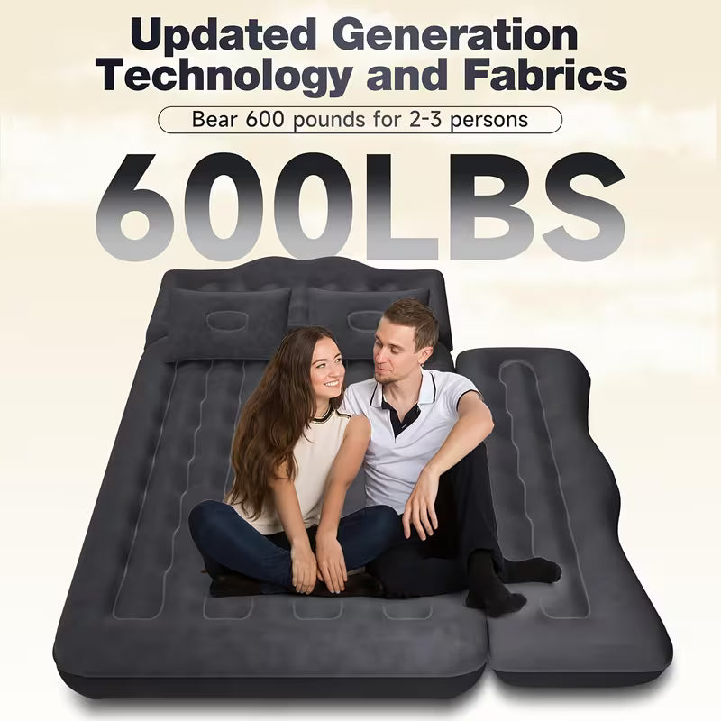 Car Backseat Inflatable Mattress (High Quality Portable Air-Bed w/ 2 Pillows)