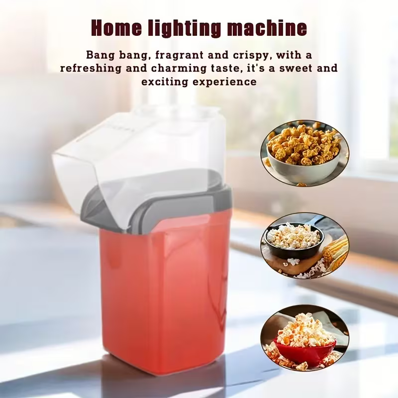 Electric Hot Air Popcorn Machine  (No Oil Needed, Crispy Kernel Heating)
